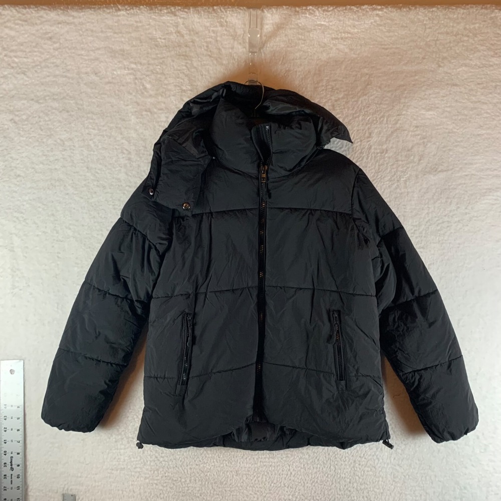 Cotton On Women's Full Zip The Recycled Mother Puffer Jacket 3.0 Black Sz XS NWT